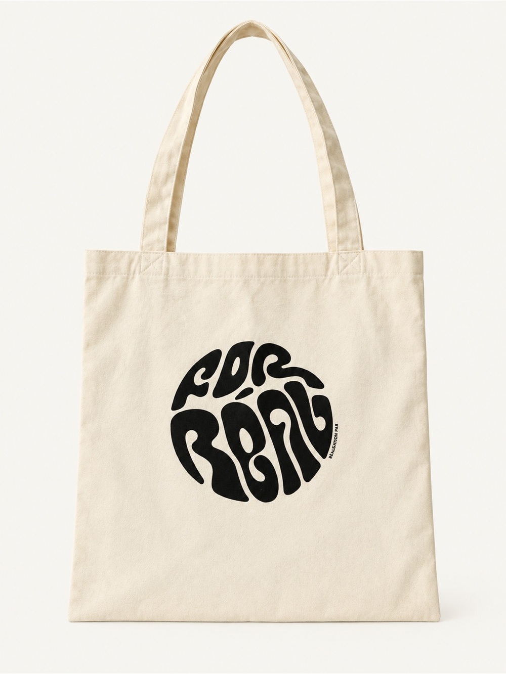 Réalisation Par Vintage Cream Canvas Tote Bag